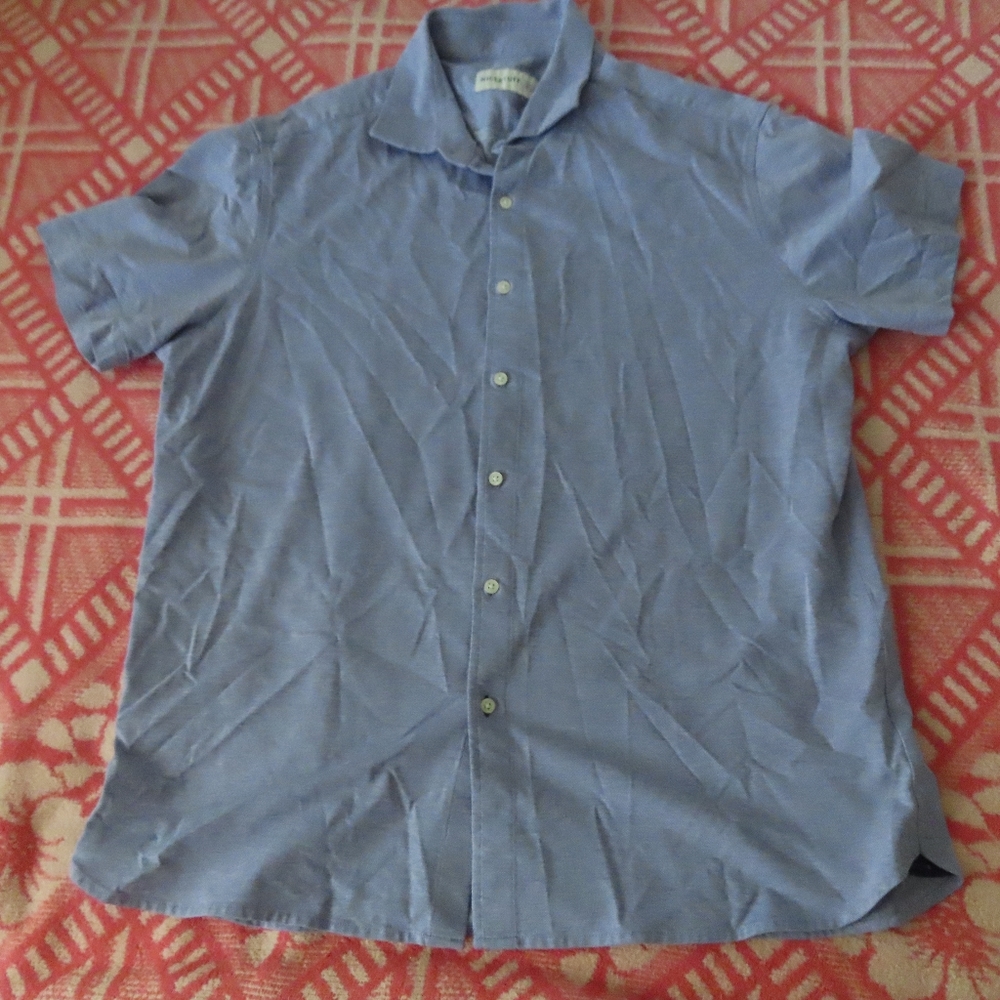 nicestuff CARLYLE SHORT SLEEVE SLIM FIT PERFORMANCE STRETCH XL
